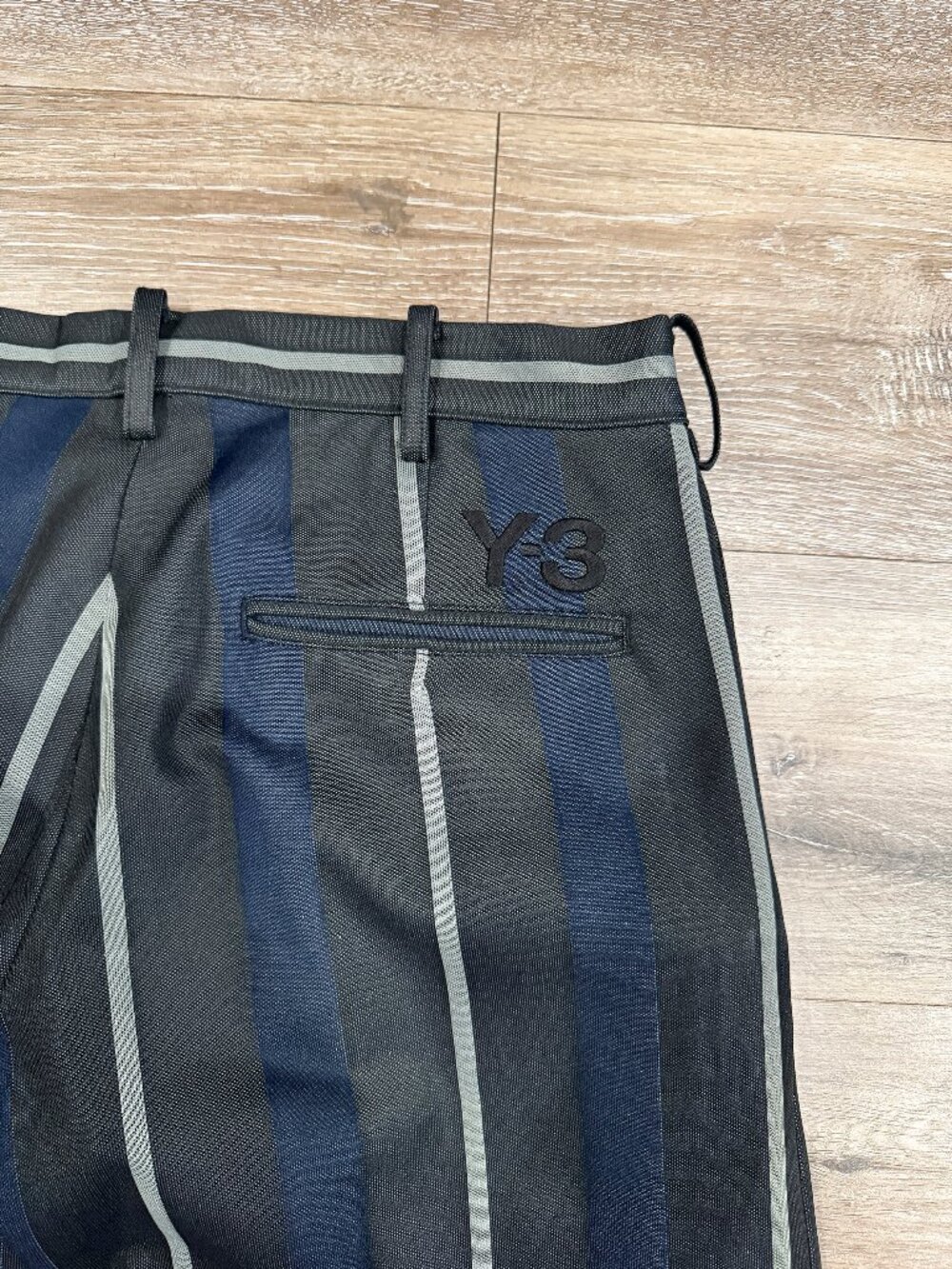 Y-3 vertical striped cuffed trousers - Large. (38") - Picture 2 of 6